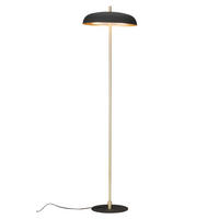 STOJACÍ LAMPA, 38/142 cm  - černá/barvy zlata, Konvenční, kov (38/142cm) - Novel
