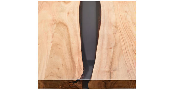 ESSTISCH in Holz, Metall 220/100/76 cm  - Schwarz/Akaziefarben, LIFESTYLE, Holz/Metall (220/100/76cm) - Linea Natura