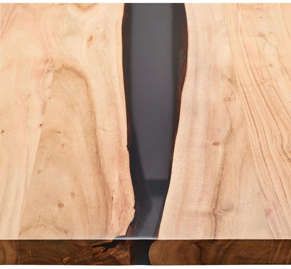 ESSTISCH in Holz, Metall 220/100/76 cm   - Schwarz/Akaziefarben, Lifestyle, Holz/Metall (220/100/76cm) - Linea Natura