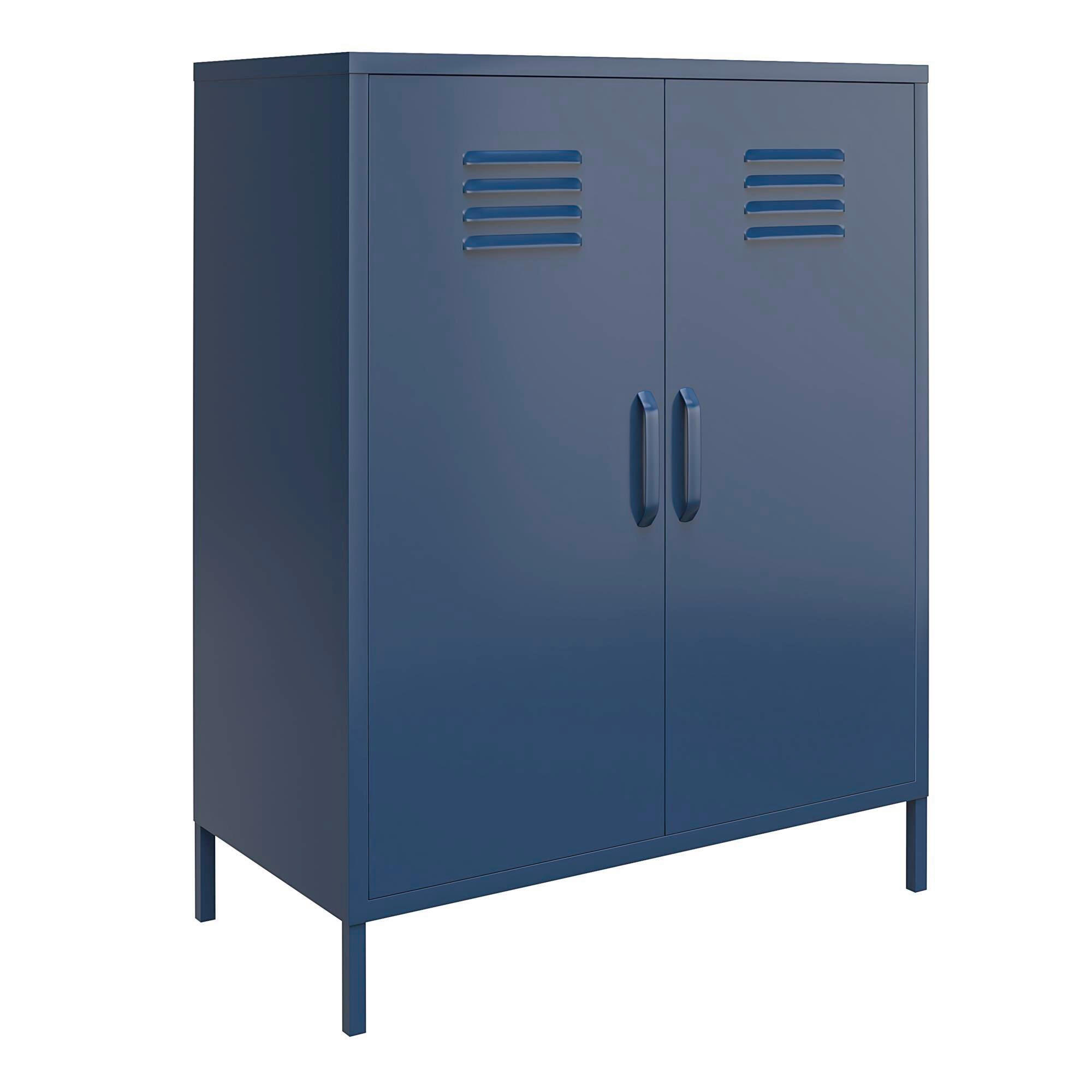 Mid.you Highboard Bradford Blau 79x100x39 cm