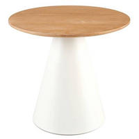 KONFERENČNÍ STOLEK, barvy dubu, bílá, dřevo, kov, 48/45/48 cm - bílá/barvy dubu, Design, kov/dřevo (48/45/48cm) - MID.YOU