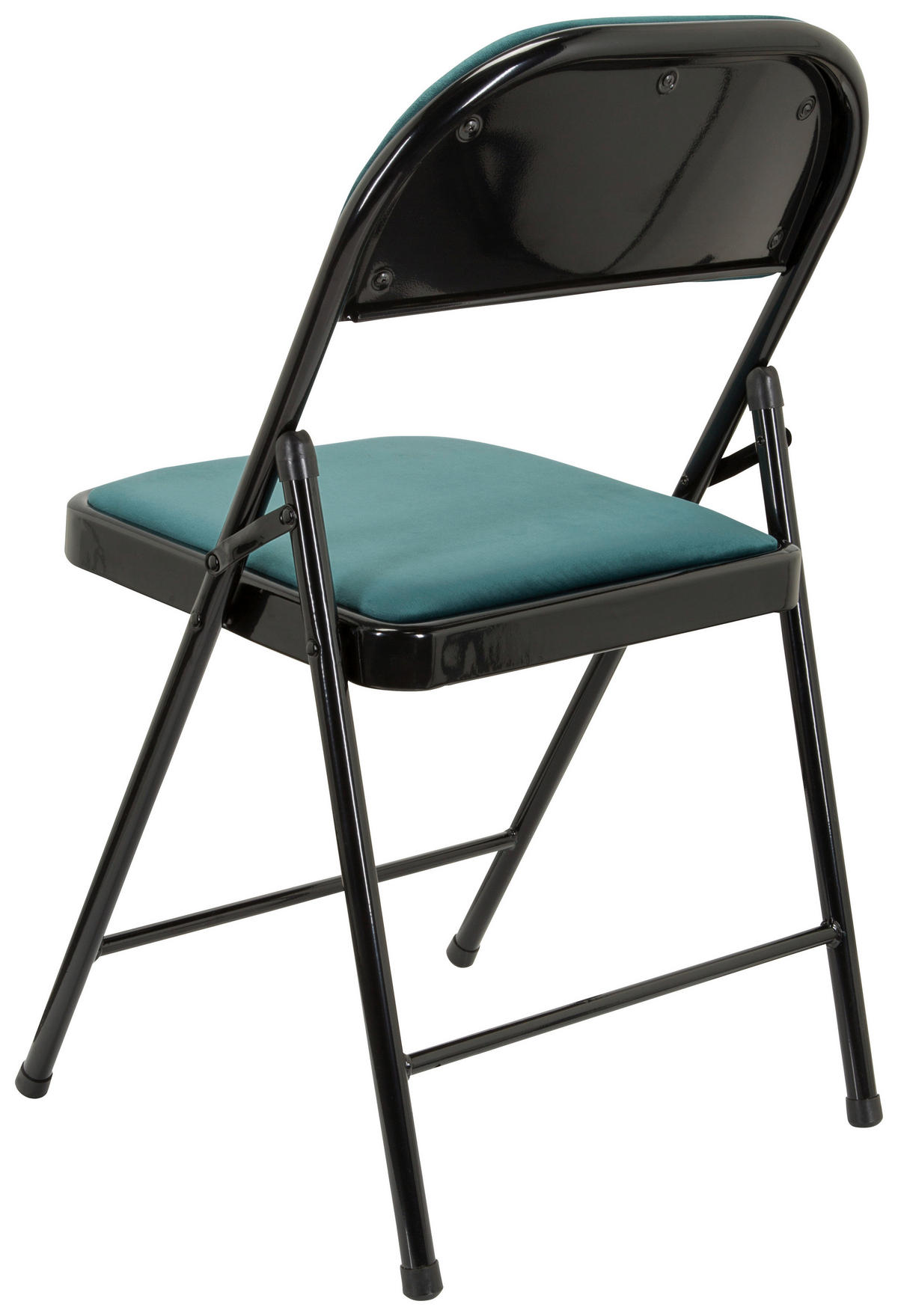 KLAPPSTUHL in Metall, Textil Schwarz, Türkis  - Türkis/Schwarz, Basics, Textil/Metall (44/80/49cm) - MID.YOU