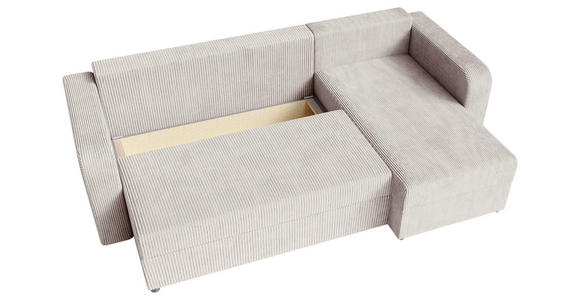 ECKSOFA  in Cord Naturfarben  - Schwarz/Naturfarben, KONVENTIONELL, Kunststoff/Textil (238/144cm) - Carryhome
