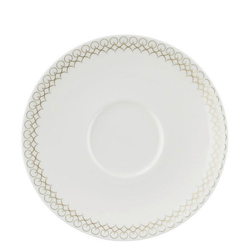TANJURIĆ ZA ŠALICU    16 cm  Jade Glam   - bijela/zlatne boje, Basics, keramika (16cm) - Rosenthal