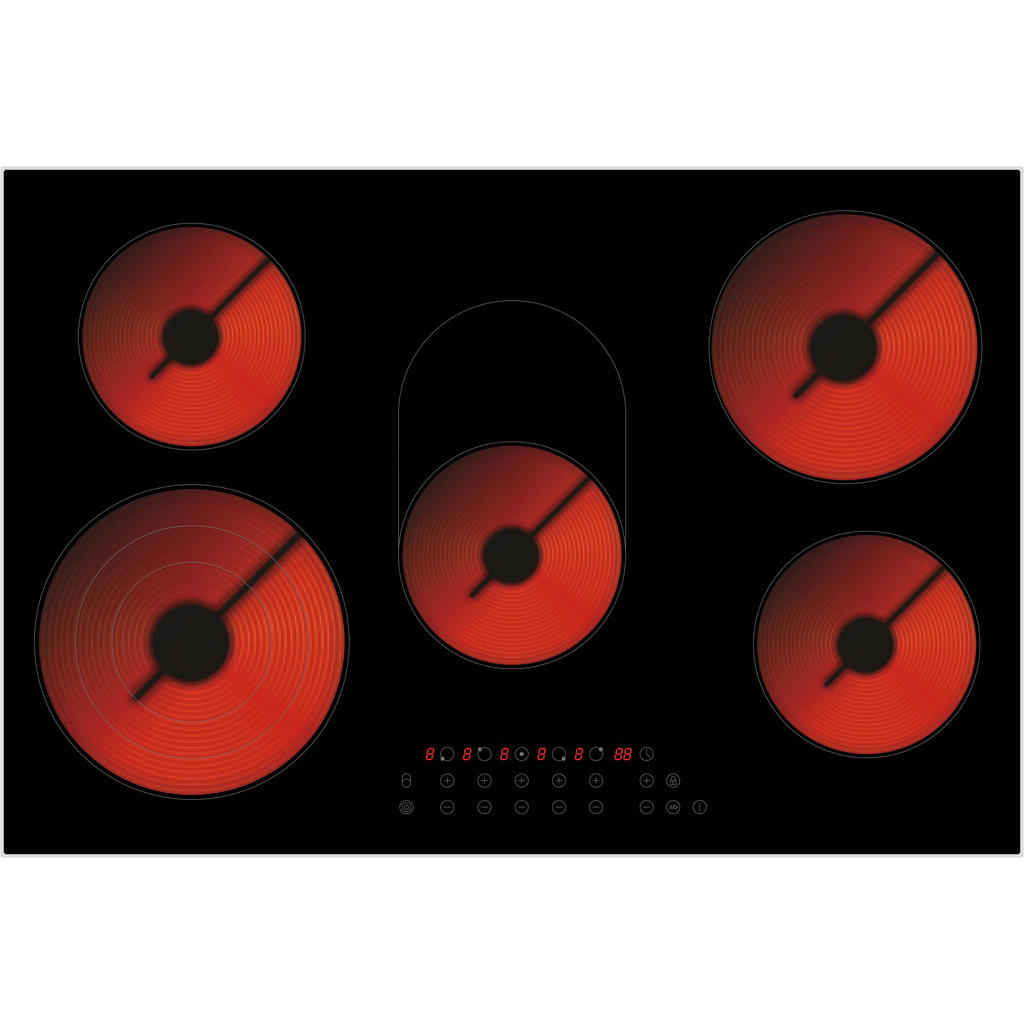 Glaskeramikkochfeld Schwarz B: 77 Cm