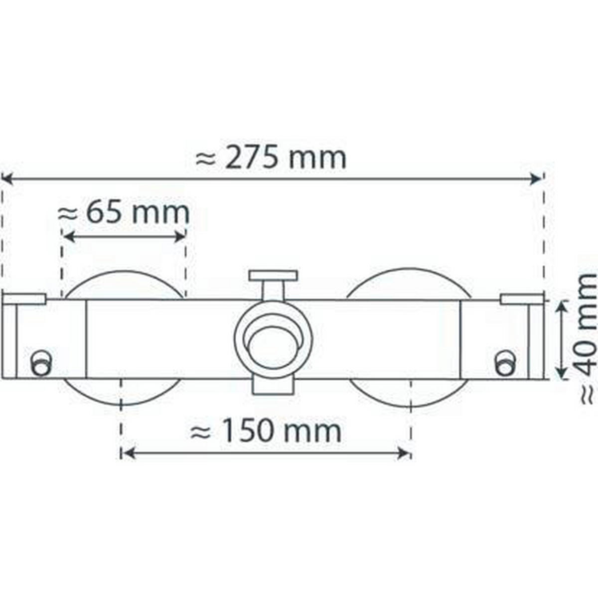 DUSCHARMATUR  - Chromfarben, Design, Metall (28/4/9,5cm) - Schütte
