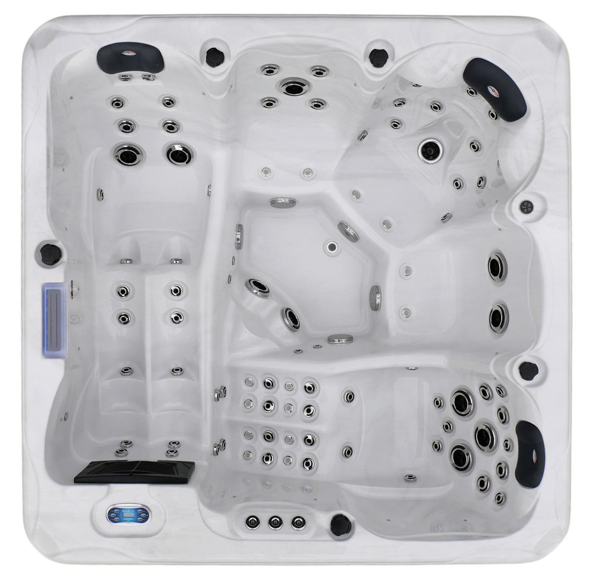 WHIRLPOOL Lucca  - Grauweiß, KONVENTIONELL, Kunststoff (220/220/95cm) - Sanotechnik