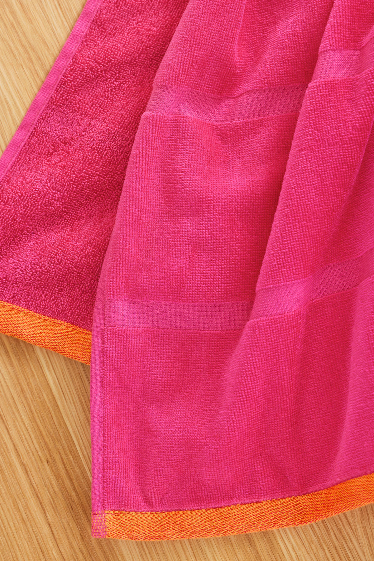 STRANDTUCH s.Oliver Orange, Pink 90/180 cm  - Pink/Orange, Trend, Textil (90/180cm) - S. Oliver