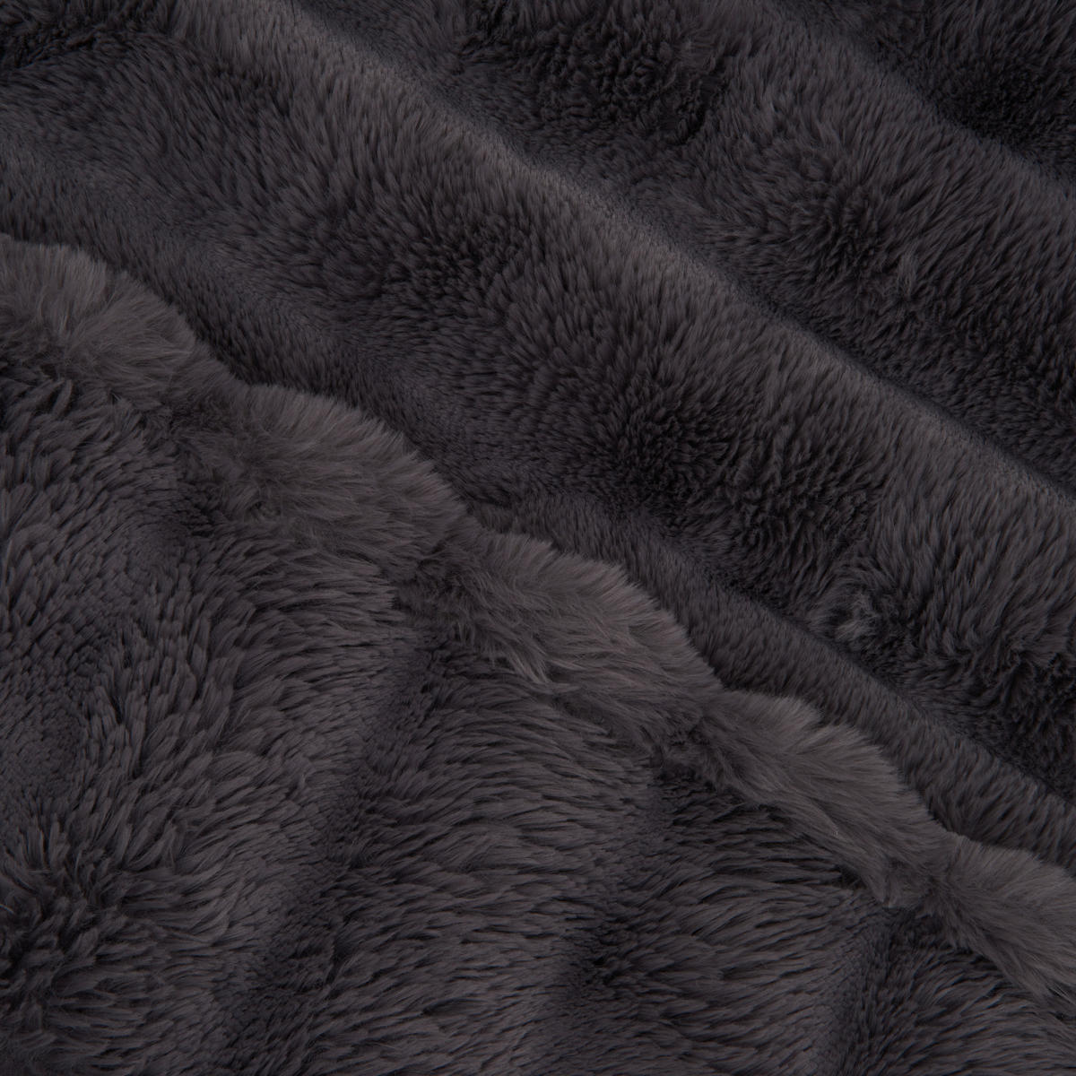 KOŽUŠINOVÁ DEKA, polyester, 150/200 cm - antracitová, textil (150/200cm) - Dieter Knoll