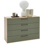 KOMMODE TOSCA  in 120/82,2/46 cm  - Eichefarben/Anthrazit, Design, Holzwerkstoff/Metall (120/82,2/46cm) - Dieter Knoll