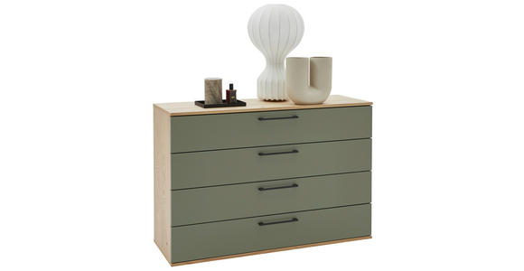 KOMMODE TOSCA  in 120/82,2/46 cm  - Eichefarben/Anthrazit, Design, Holzwerkstoff/Metall (120/82,2/46cm) - Dieter Knoll