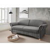 2,5-SITZER in Mikrofaser Graubraun  - Wildeiche/Graubraun, Konventionell, Holz/Textil (198/84/80cm) - Livetastic