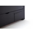 BOXSPRINGBETT 180/200 cm  in Schwarz  - Silberfarben/Schwarz, Design, Kunststoff/Textil (180/200cm) - Xora