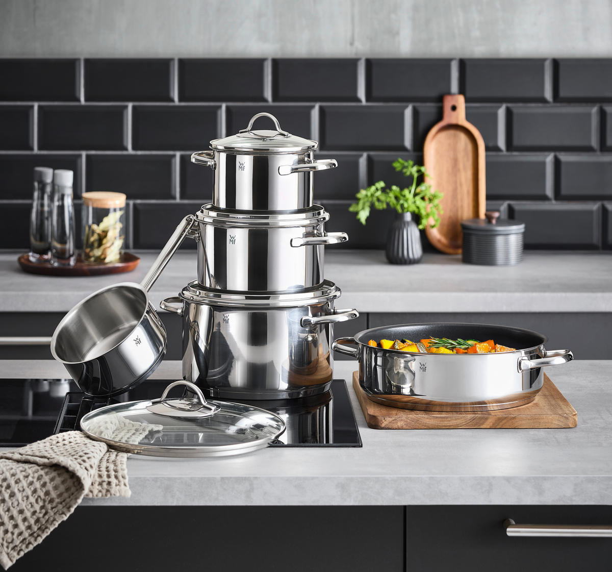 SET POSOD  Provence Plus   kovina   - barve nerjavečega jekla, Basics, kovina/steklo - WMF