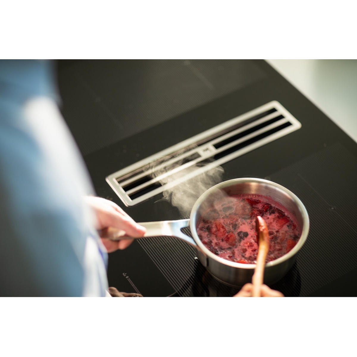 KOCHFELD-DUNSTABZUG-KOMBI 3400705336  - Schwarz, Basics, Glas/Metall (83/52/23cm) - Franke