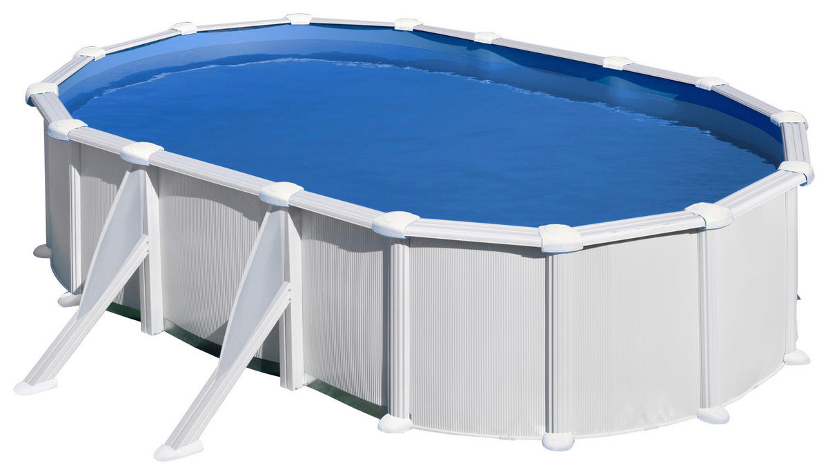 POOL SET GRE KITPROV508 2021 527/500/132 cm  - Weiß, KONVENTIONELL, Metall (527/500/132cm) - Gre