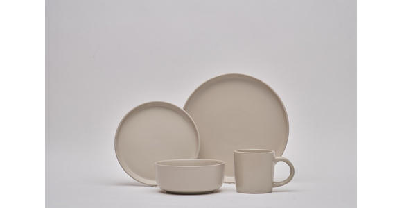 KOMBISERVICE Taupe Salerno 16-teilig 4 Personen  - Taupe, Trend, Keramik - Novel