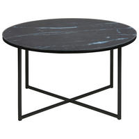KLUB STOČIĆ  crna, bela  - bela/crna, Trendi, staklo/metal (80/80/45cm) - Carryhome