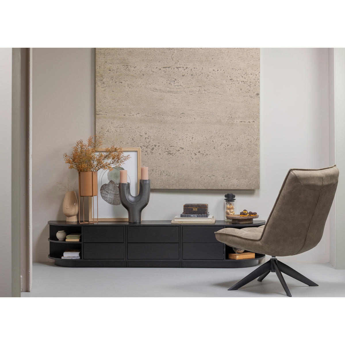 SESSEL in Lederlook Grün  - Schwarz/Grün, Design, Textil/Metall (70/97/85cm) - Livetastic