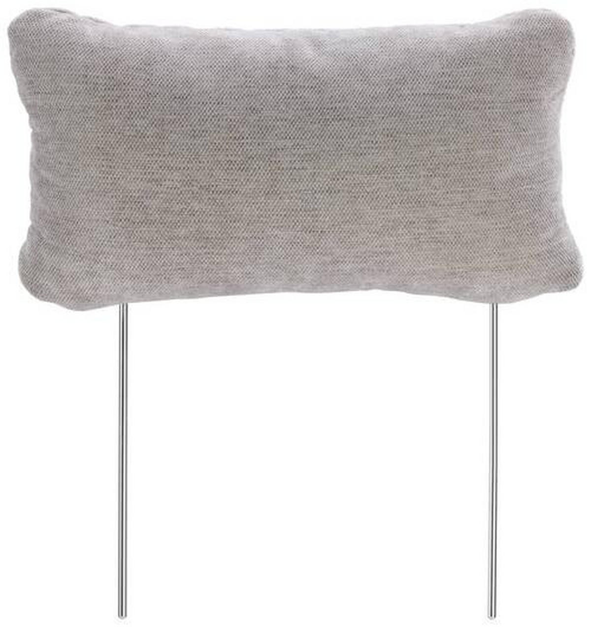 KOPFSTÜTZE in Chenille  - Grau, Modern, Textil/Metall (49/12/26cm) - Carryhome