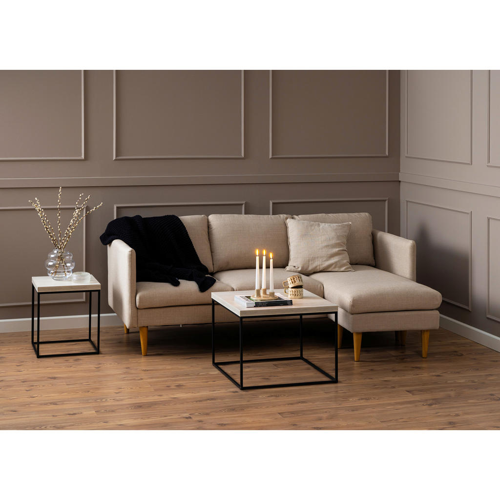 Thumbnail - Livetastic Couchtisch, Beige, Holzwerkstoff, quadratisch, eckig, 60x45x60 cm, Wohnzimmer, Wohnzimmertische, Couchtische