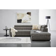 ECKSOFA in Lederlook Grau  263/230 cm  - Schwarz/Grau, Design, Kunststoff/Textil (263/230cm) - Hom`in