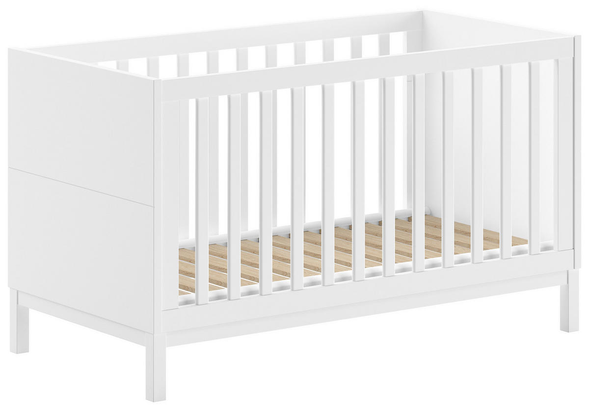 KINDER-/JUNIORBETT 70/140 cm  in Weiß  - Naturfarben/Weiß, MODERN, Holz/Holzwerkstoff (70/140cm) - MID.YOU