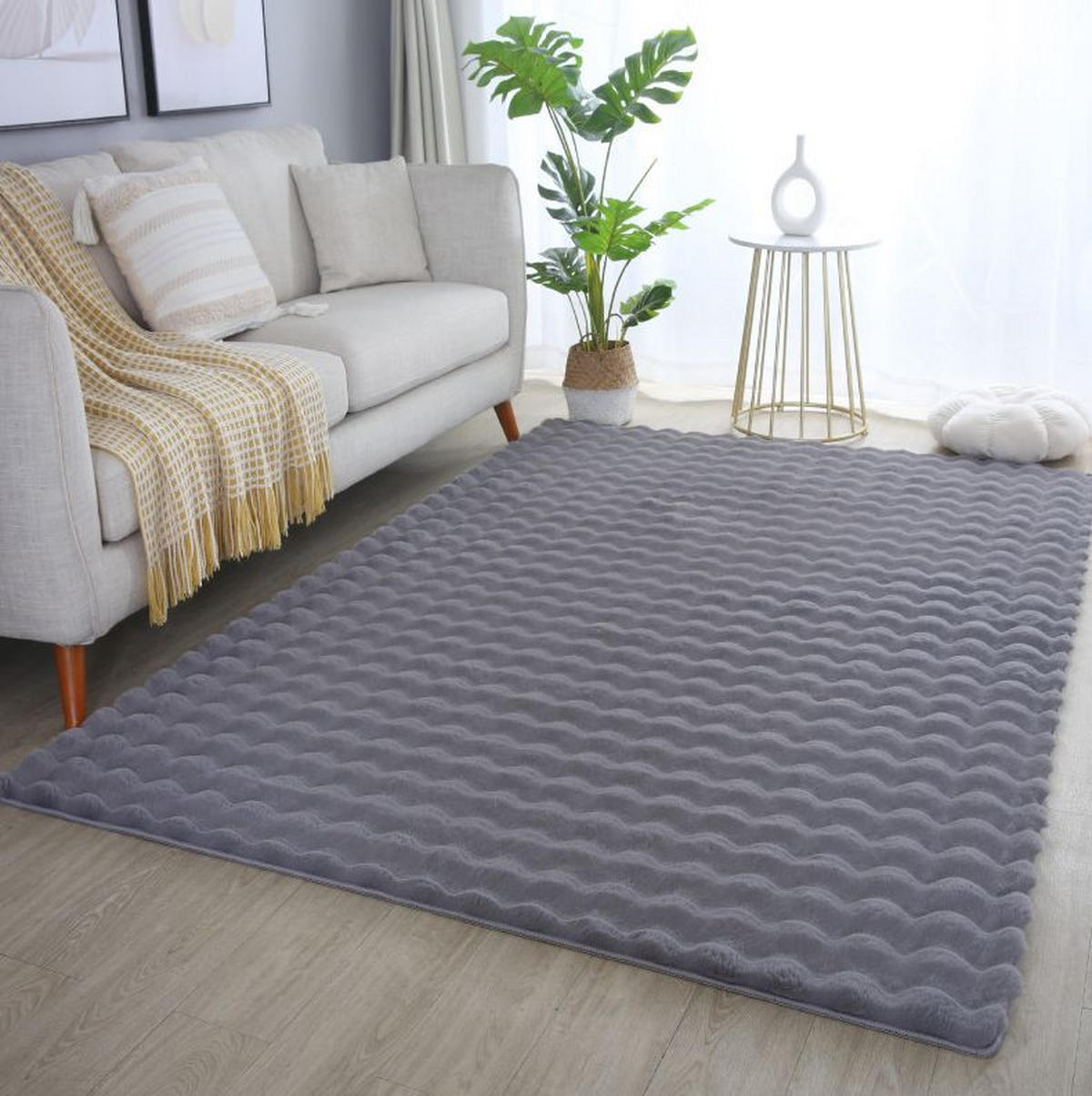 HOCHFLORTEPPICH 120/170 cm AMBIANCE Grau  - Grau, Basics, Textil (120/170cm) - Novel