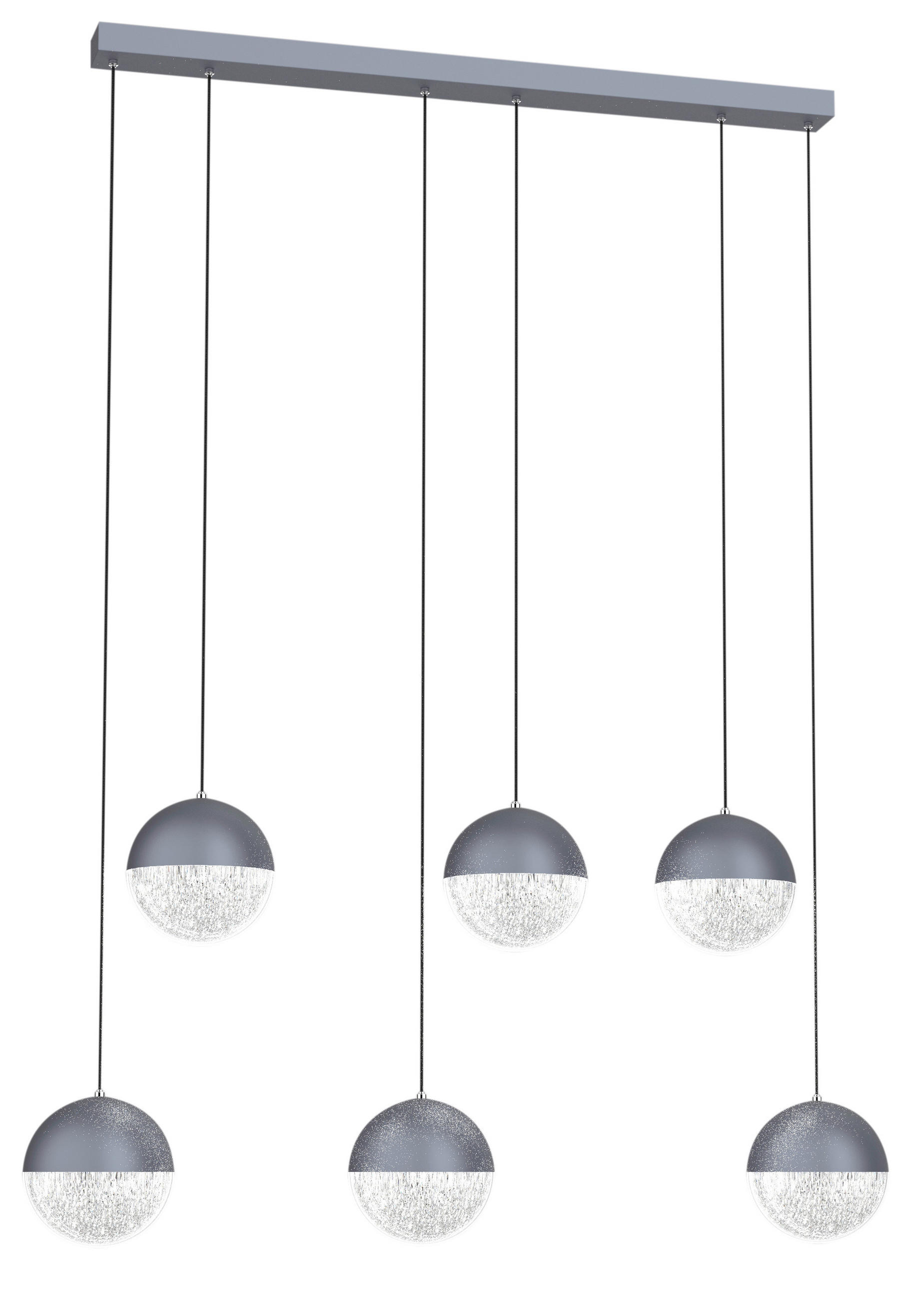 XXXLutz Led-Pendelleuchte Furni Grau 15x120x91 cm