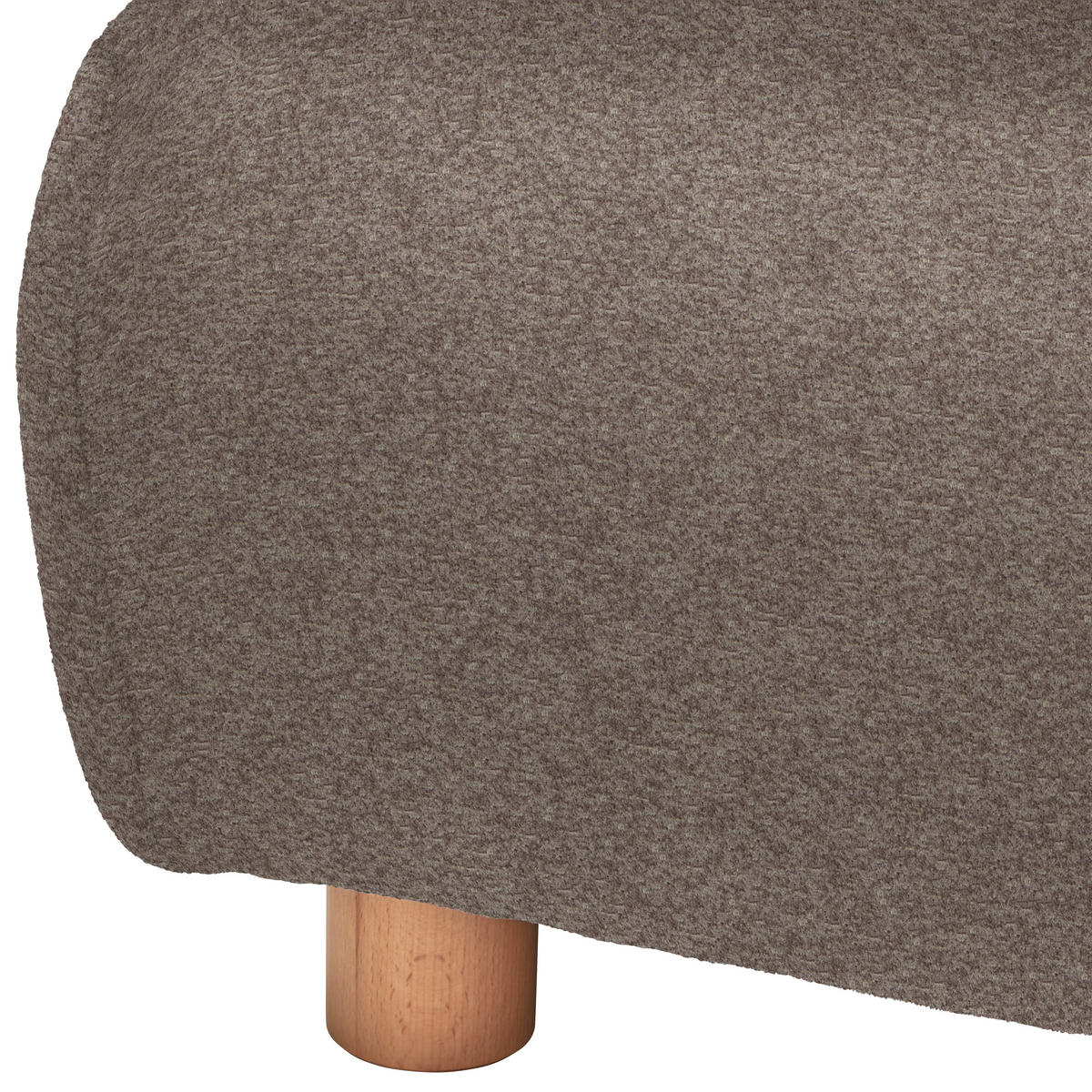 ECKSOFA  in Velours Hellbraun  150/329 cm  - Hellbraun, Natur, Holz/Textil (150/329cm) - Lomoco