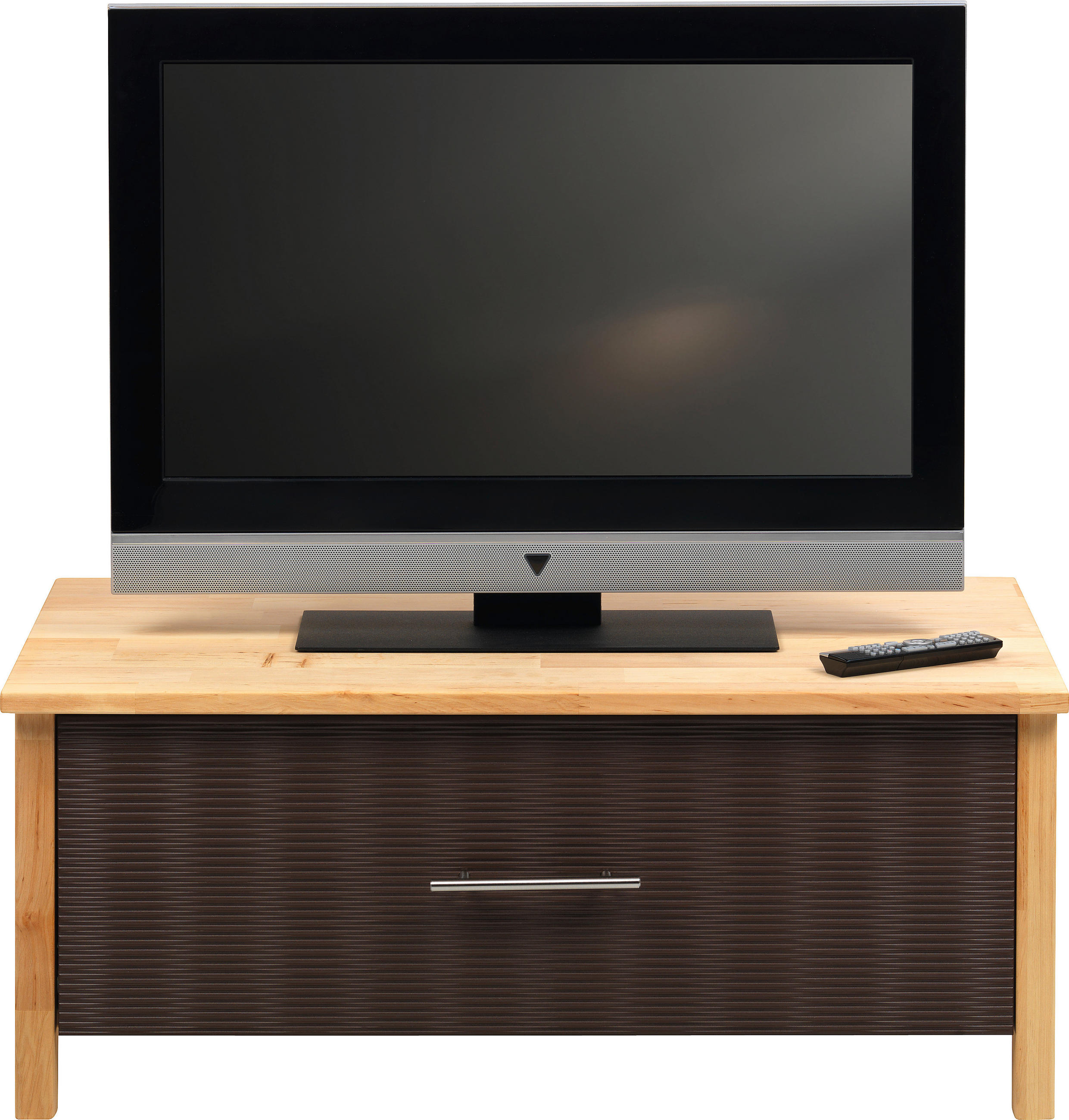 TV-ELEMENT  in 96/40/46 cm  - Chromfarben/Erlefarben, Natur, Holz/Metall (96/40/46cm) - Linea Natura