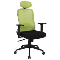 PISARNIŠKI STOL kovina, umetna masa, tekstil zelena, črna  - črna/zelena, Design, kovina/umetna masa (66/115-124/56cm) - Xora