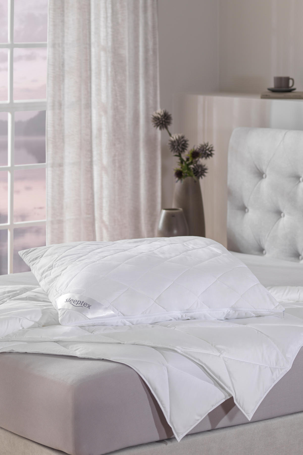 KOPFKISSEN  Oviedo  80/80 cm       - Weiß, Basics, Textil (80/80cm) - Sleeptex