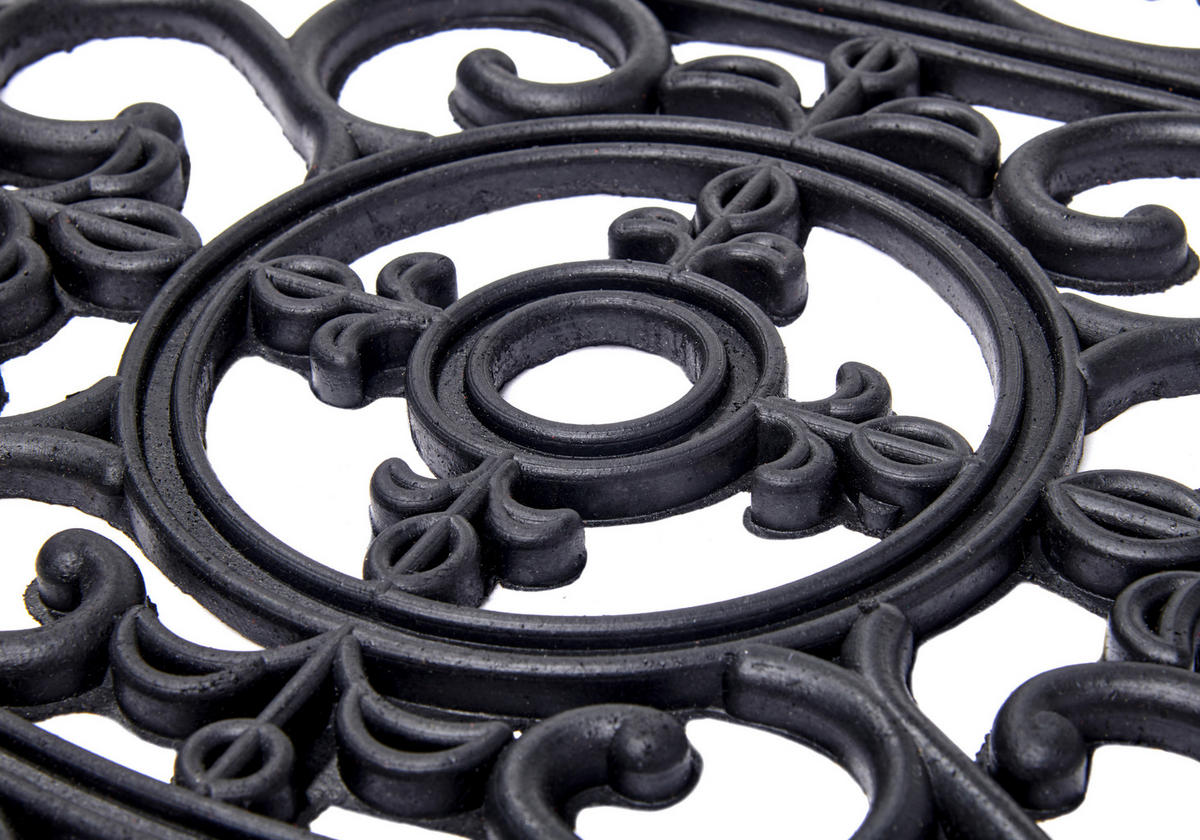 FUßMATTE  45/75 cm  Schwarz  - Schwarz, Basics, Kunststoff (45/75cm)