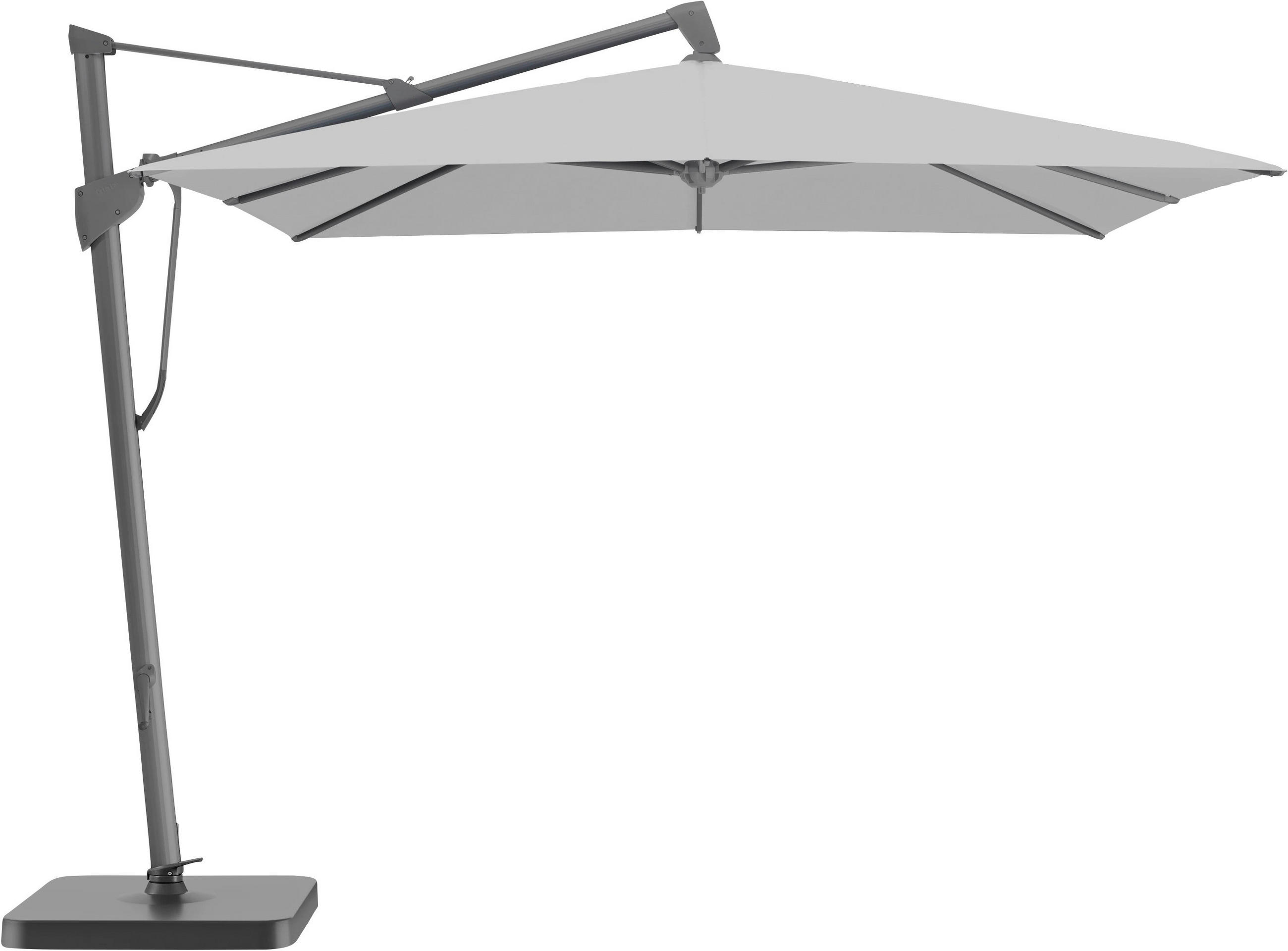 AMPELSCHIRM 400x300 cm Graphitfarben  - Anthrazit/Graphitfarben, Basics, Textil/Metall (400/300cm) - Glatz
