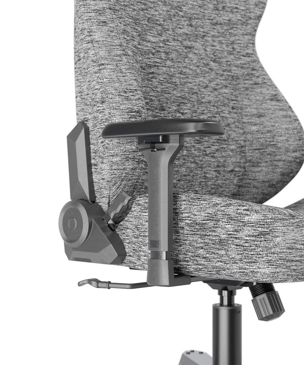 GAMINGSTUHL Grau Metall, Textil   - Schwarz/Grau, KONVENTIONELL, Textil/Metall (80/138,5-148/60cm) - Dxracer