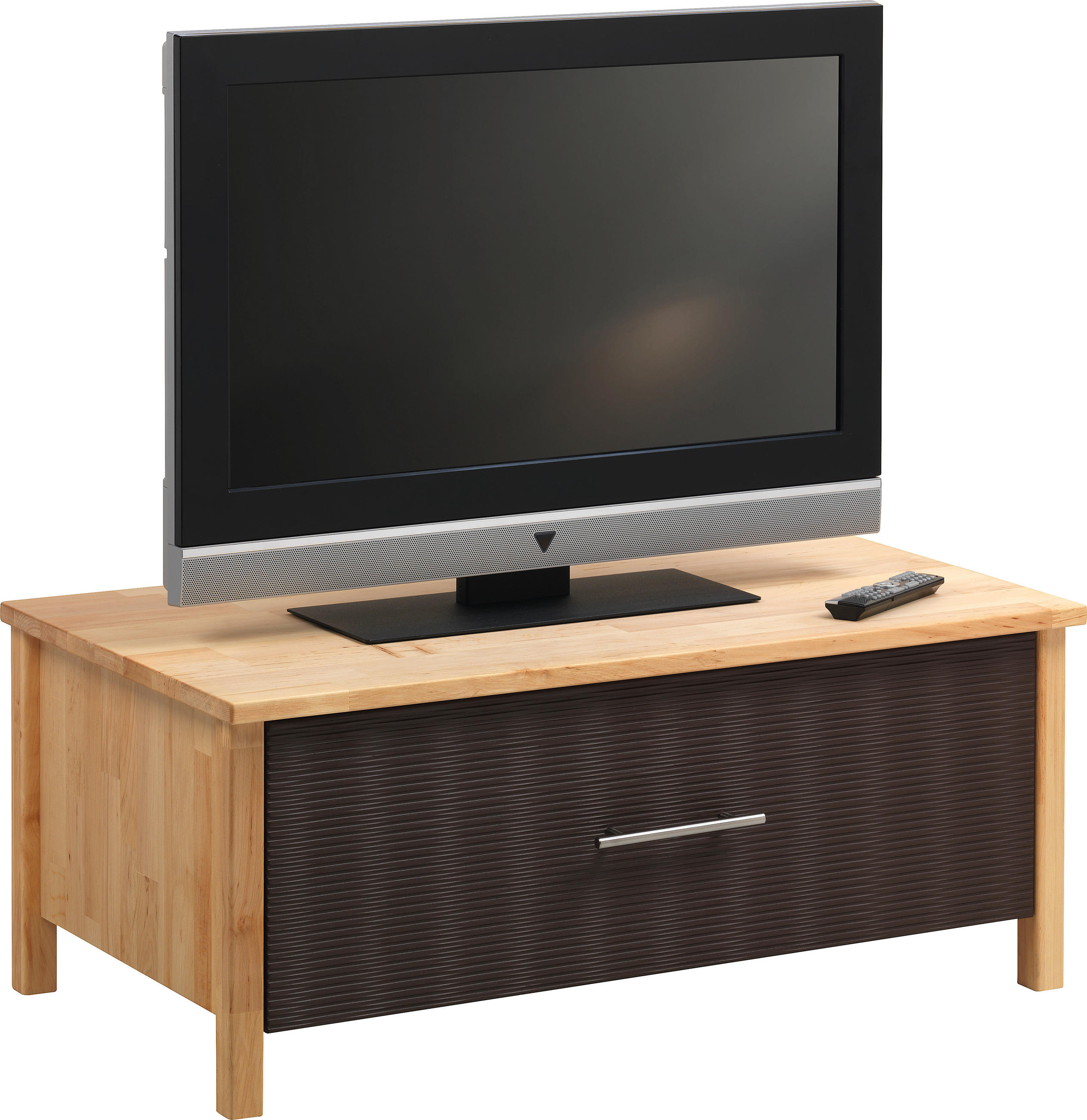 TV-ELEMENT  in 96/40/46 cm  - Chromfarben/Erlefarben, Natur, Holz/Metall (96/40/46cm) - Linea Natura