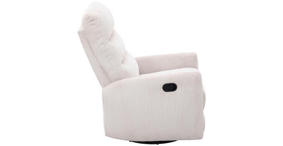 RELAXSESSEL Cord Relaxfunktion    - Beige/Schwarz, Design, Textil/Metall (78/107/95cm) - Carryhome