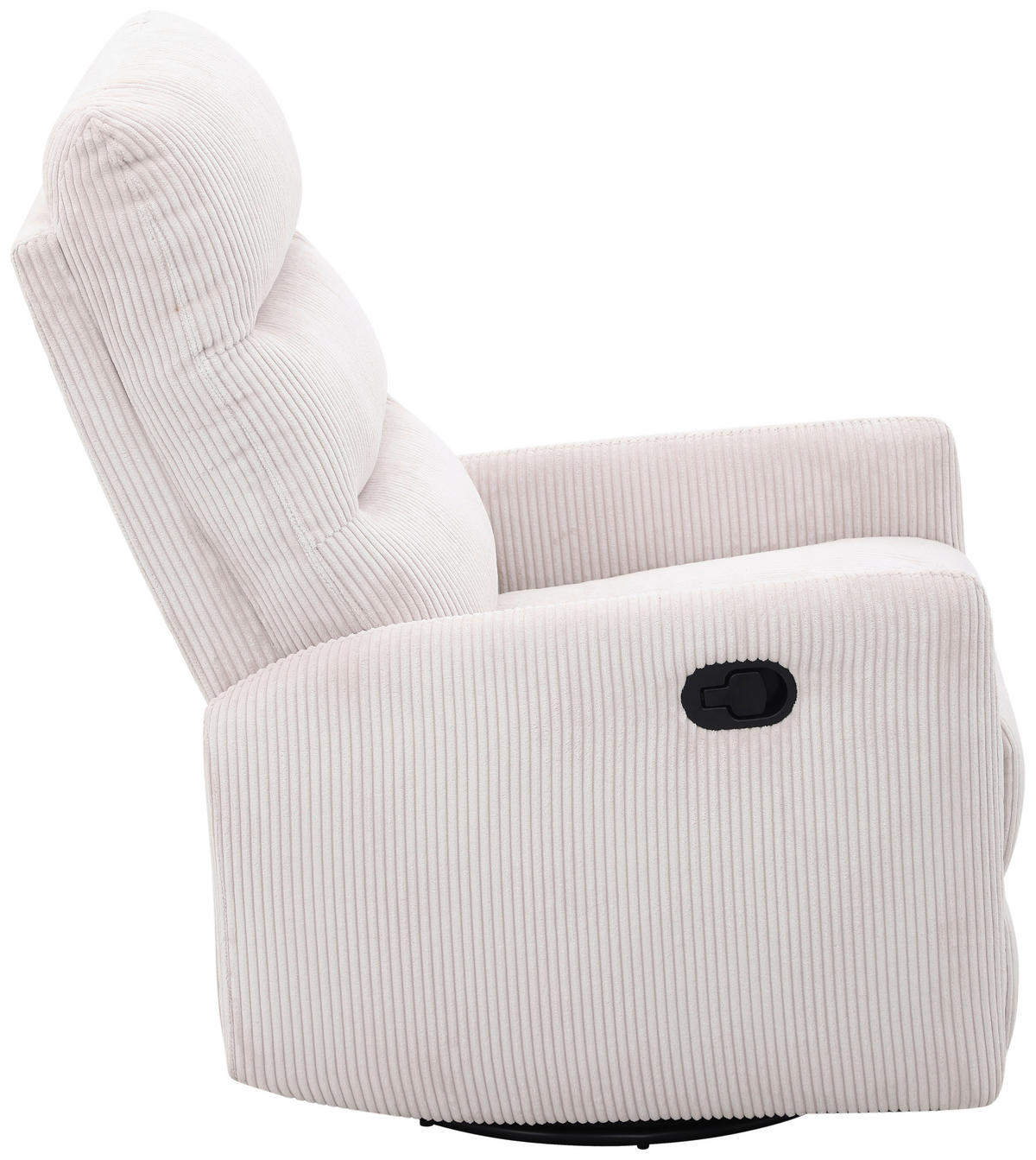 RELAXSESSEL Cord Relaxfunktion    - Beige/Schwarz, Design, Textil/Metall (78/107/95cm) - Carryhome