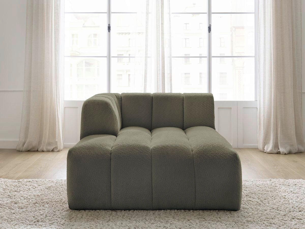 SOFAELEMENT ANNECY Bouclé Grün  - Schwarz/Grün, MODERN, Kunststoff/Textil (120/72/170cm)