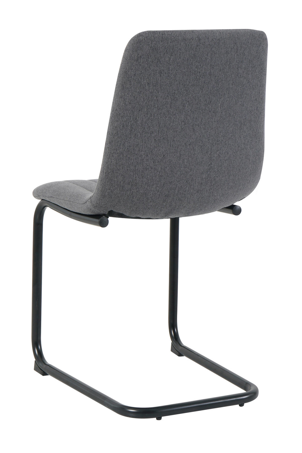 STUHL-SET 2 Stück  in Struktur  - Anthrazit/Schwarz, Design, Textil/Metall (43/87/53cm) - Livetastic