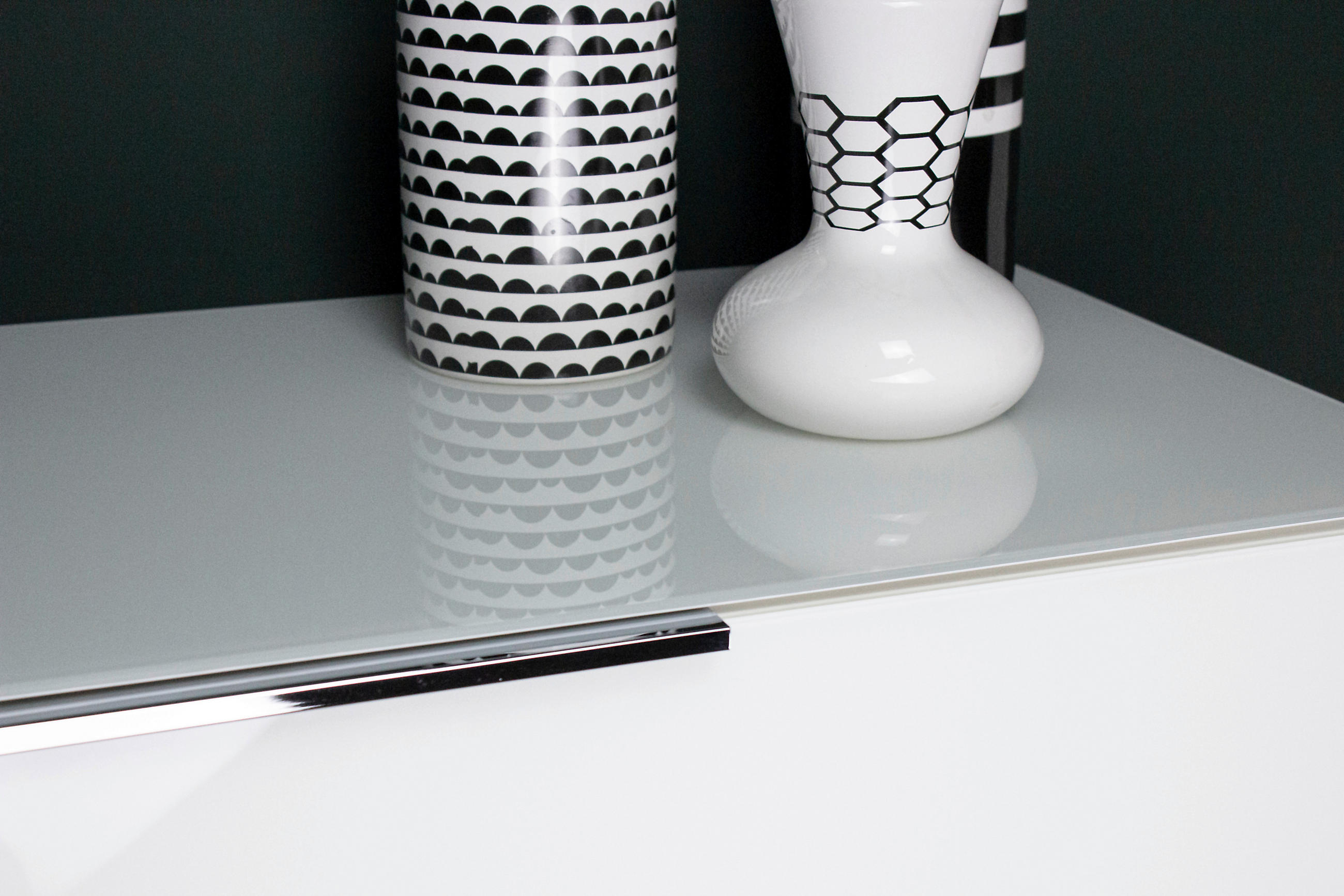 KOMÓD 83/102/42 cm  - ezüst/fekete, Modern, műanyag/faalapú anyag (83/102/42cm) - Premium Living