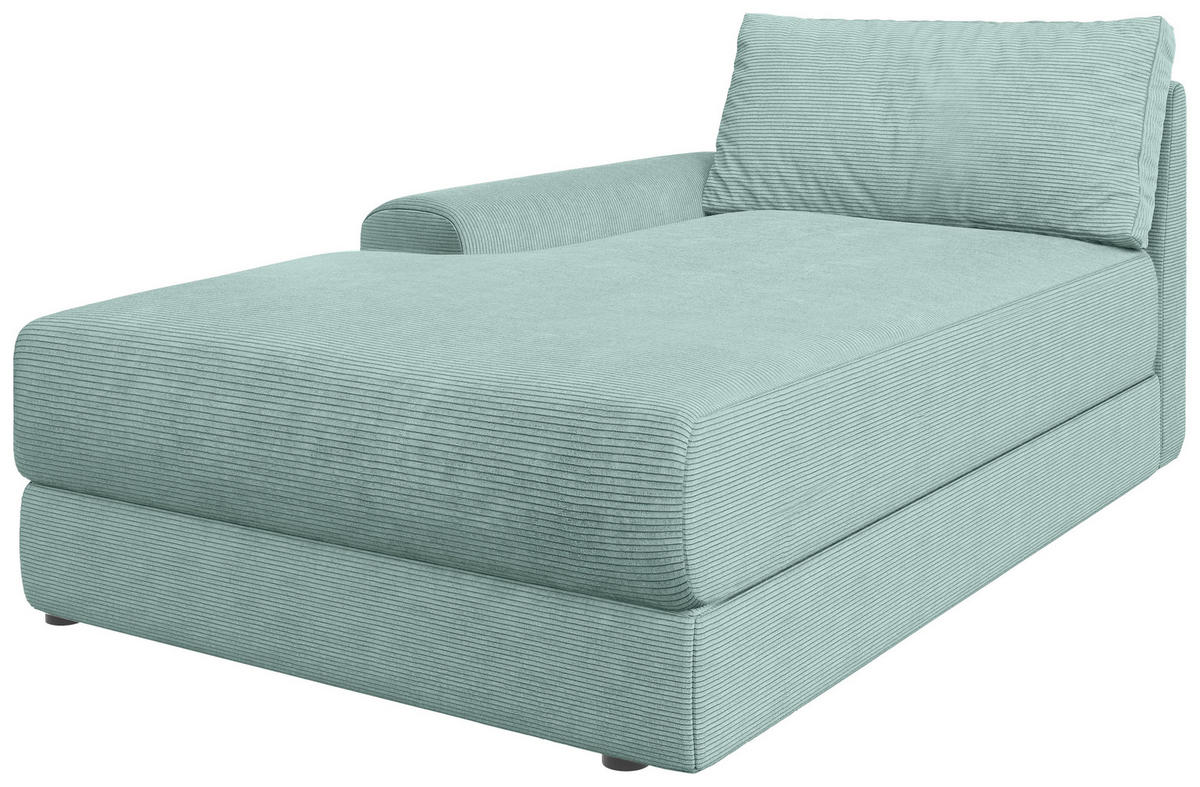 BIGSOFA Cord Salbeigrün  - Salbeigrün/Schwarz, MODERN, Kunststoff/Textil (117/93/190cm) - Carryhome