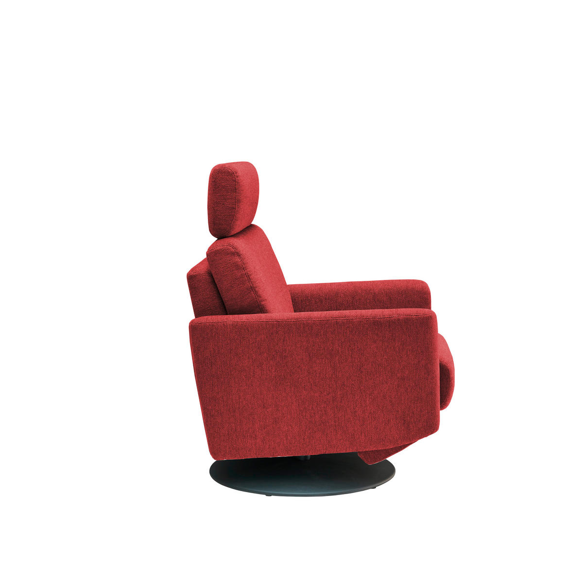 RELAXSESSEL in Textil Rot  - Rot/Schwarz, Modern, Textil/Metall (77/105/87-154cm) - Livetastic