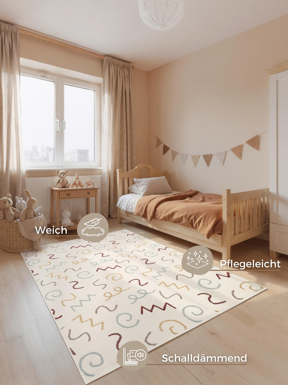 KINDERTEPPICH 120/170 cm Adventures  - Multicolor/Creme, Design, Kunststoff/Textil (120/170cm) - Ted Baker