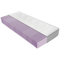 KALTSCHAUMMATRATZE 90/200 cm, Höhe ca.: 27 cm, H3 = fest, 7-Zonen - Weiß, KONVENTIONELL, Textil (90/200cm) - Novel