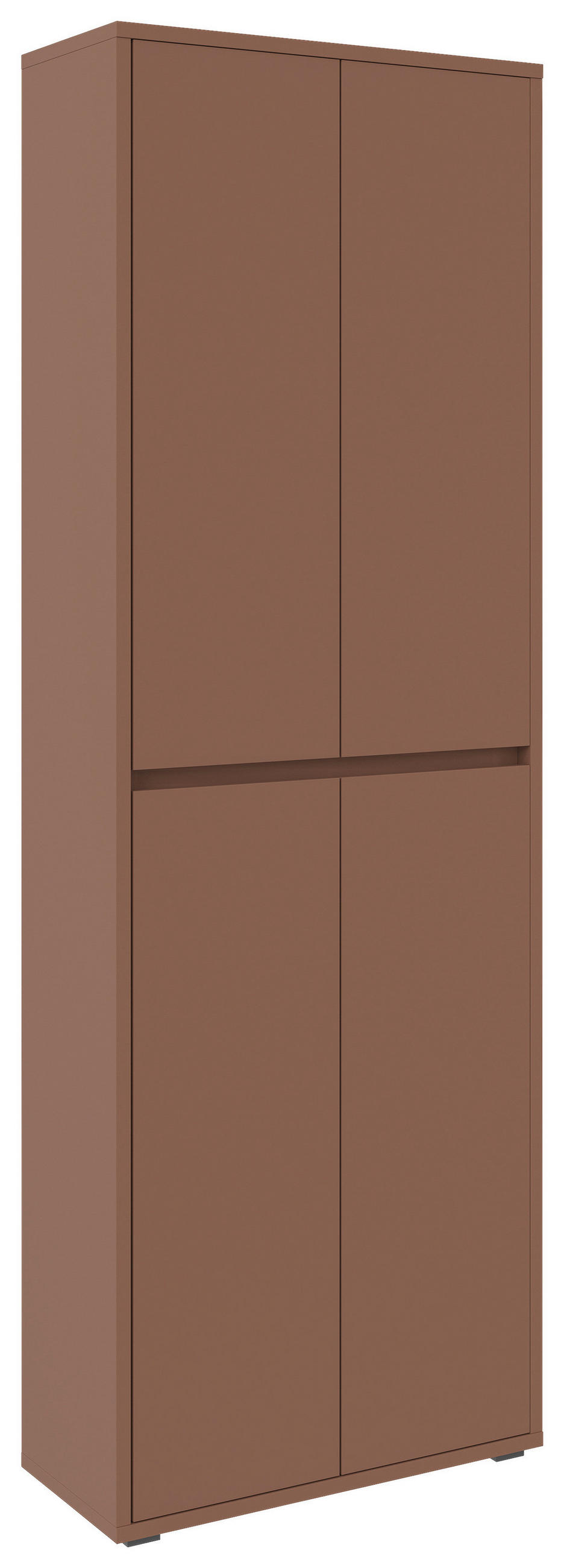 SCHUHSCHRANK Terracotta  - Terracotta/Schwarz, Design, Holzwerkstoff/Kunststoff (70/210/34cm) - Xora
