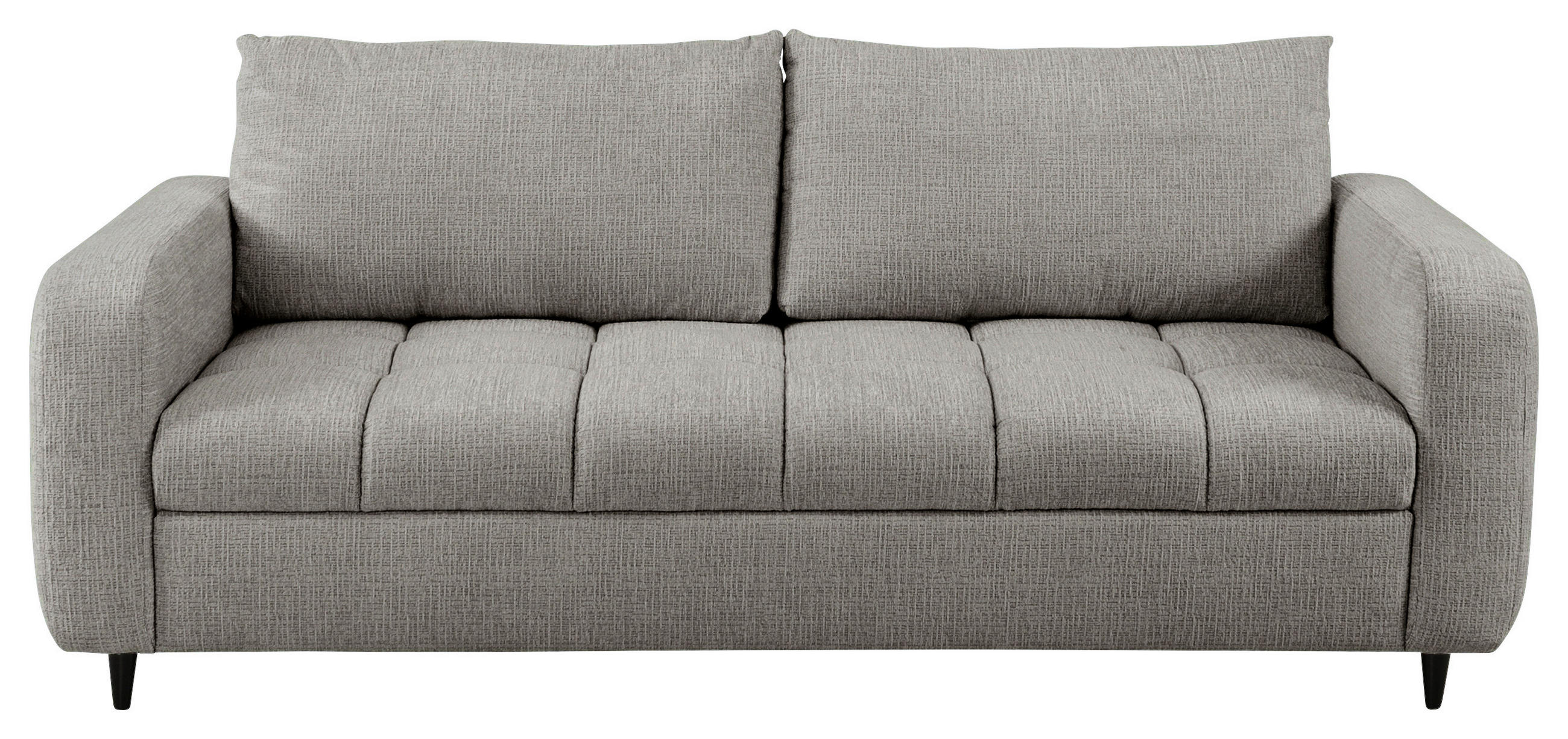 2,5-SITZER Flachgewebe Dunkelgrau  - Dunkelgrau/Schwarz, Design, Holz/Textil (209/88/101cm) - Lomoco