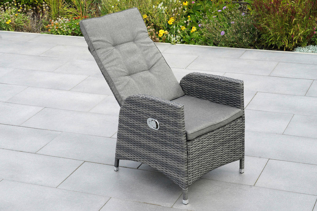 GARTENSET 13-teilig  - Grau, MODERN, Kunststoff/Textil - Gardenson