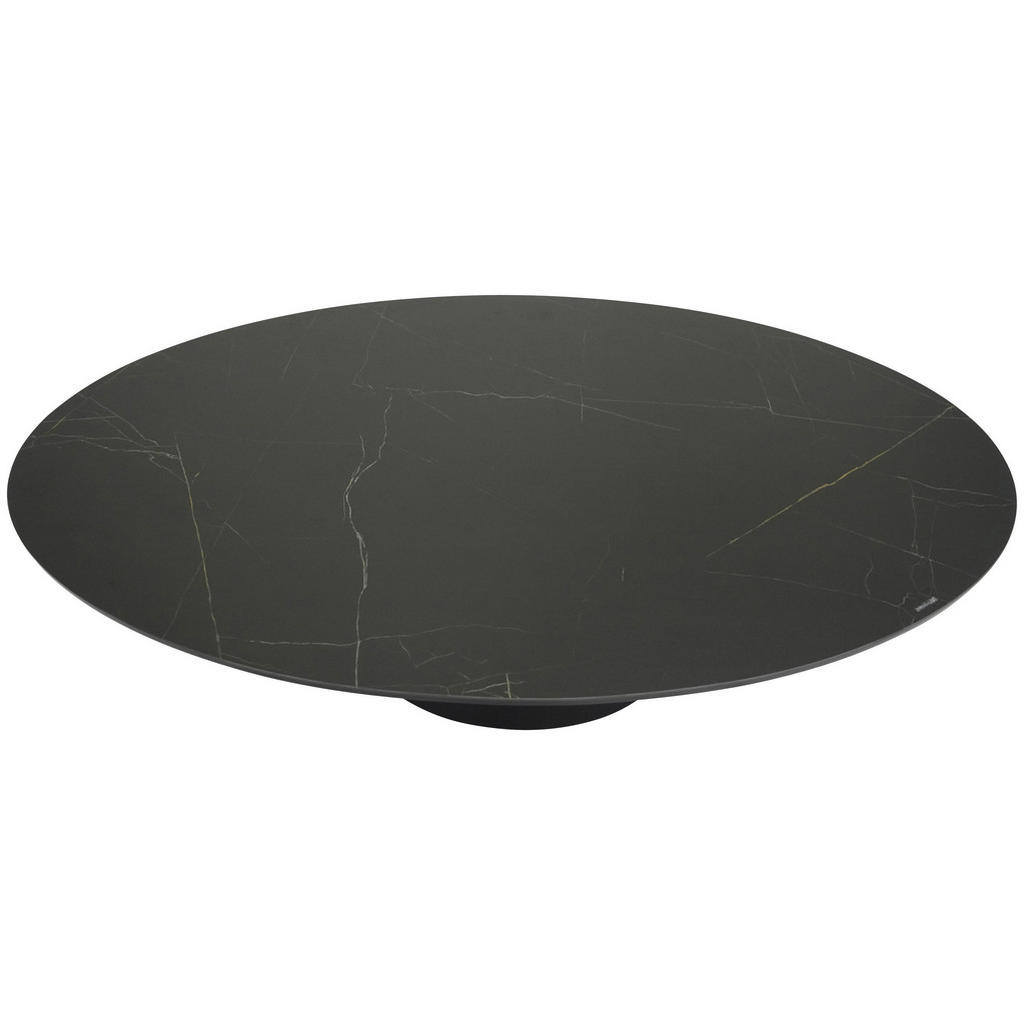 Thumbnail - Lomoco Couchtisch, Schwarz, Metall, Glas, Keramik, Marmoroptik, oval, konisch, 70x40x120 cm, Wohnzimmer, Wohnzimmertisch...